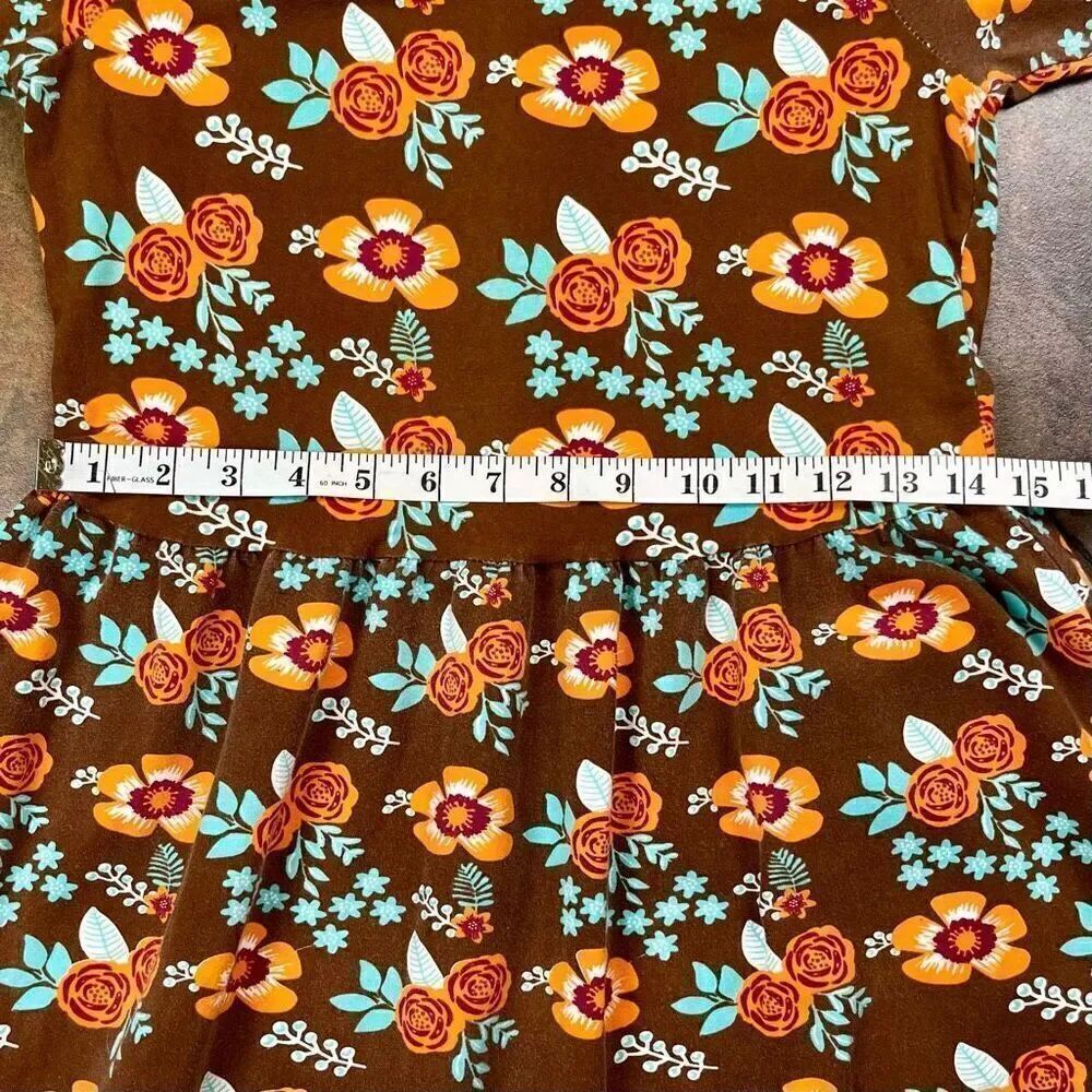 Ann Loren Girls Floral Fall Long Sleeve Dress 11/12 - Picture 7 of 9
